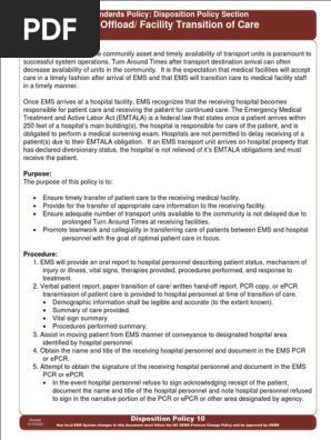 Disposition 10 EMS Offload_Transition of Care Policy 2022
