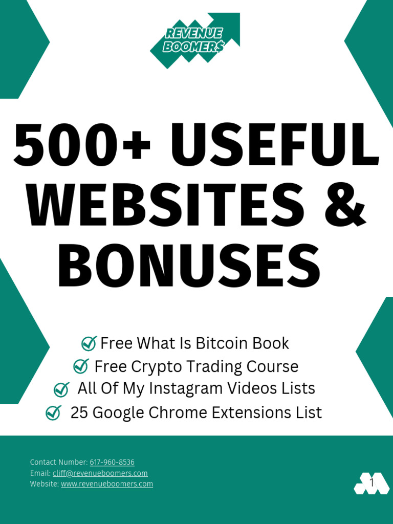 500+ Useful Websites & Bonuses | PDF
