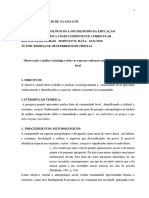 Observação e Análise Sociológica Sobre Os Aspectos Culturais Existentes Na Comunidade Local