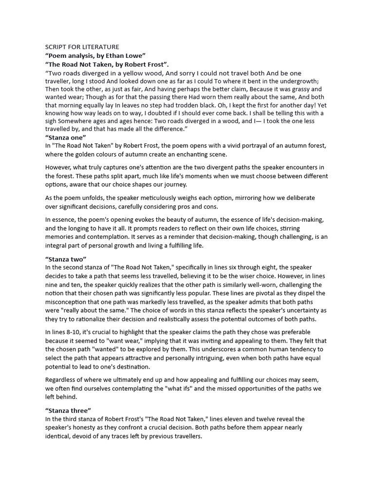 Script For Literature PDF