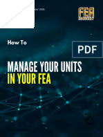 Manage your units in your FEA