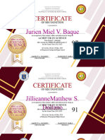 Achiever's Certificate