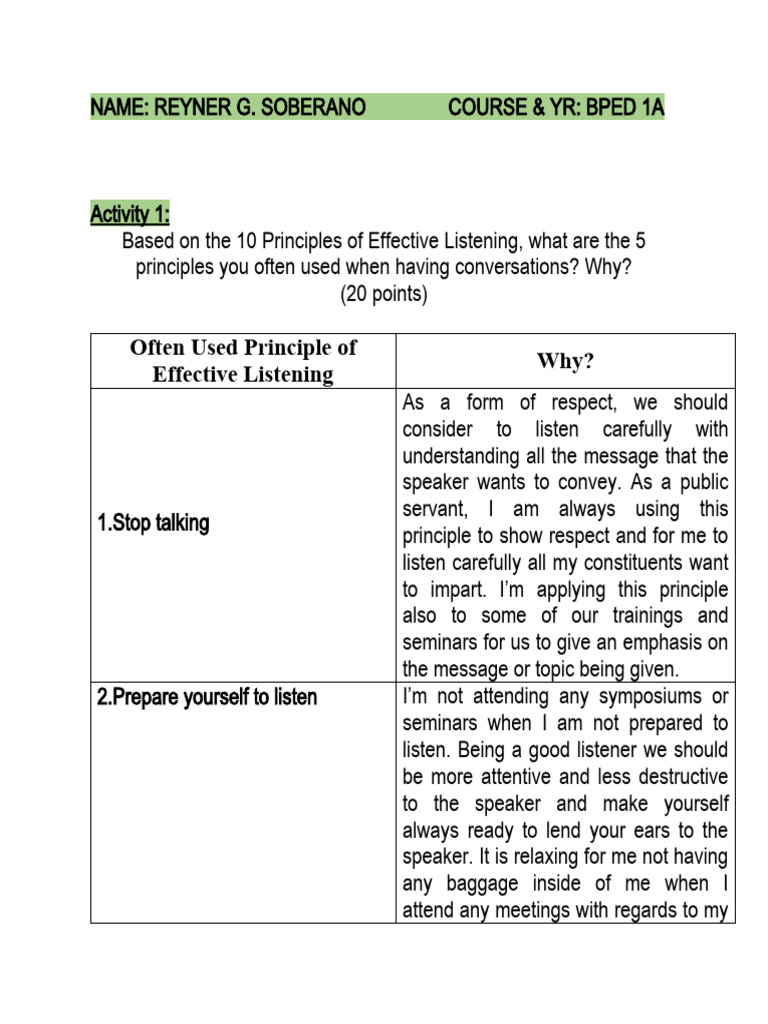 What Are The Elements Of Effective Listening Pdf