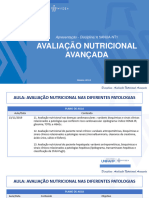 Avaliação Nutricional em Diferentes Patologias 2019.2