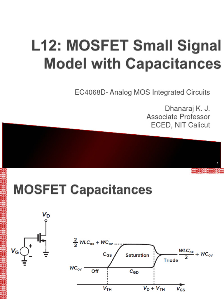 EC4068DAnalog MOS Integrated Circuits Dhanaraj K. J. Associate