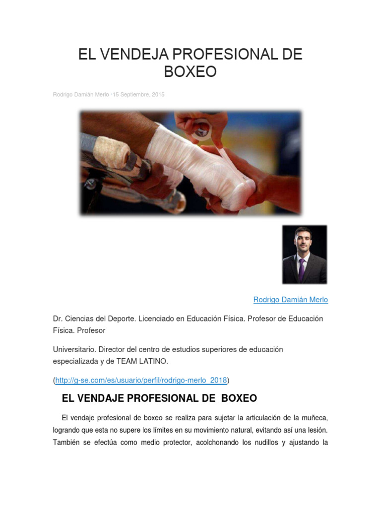 El Vendeja Profesional de Boxeo El Venda | PDF