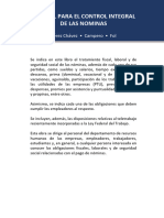 Manual para El Control Integral de Las Nominas: Pérez Chávez - Campero - Fol