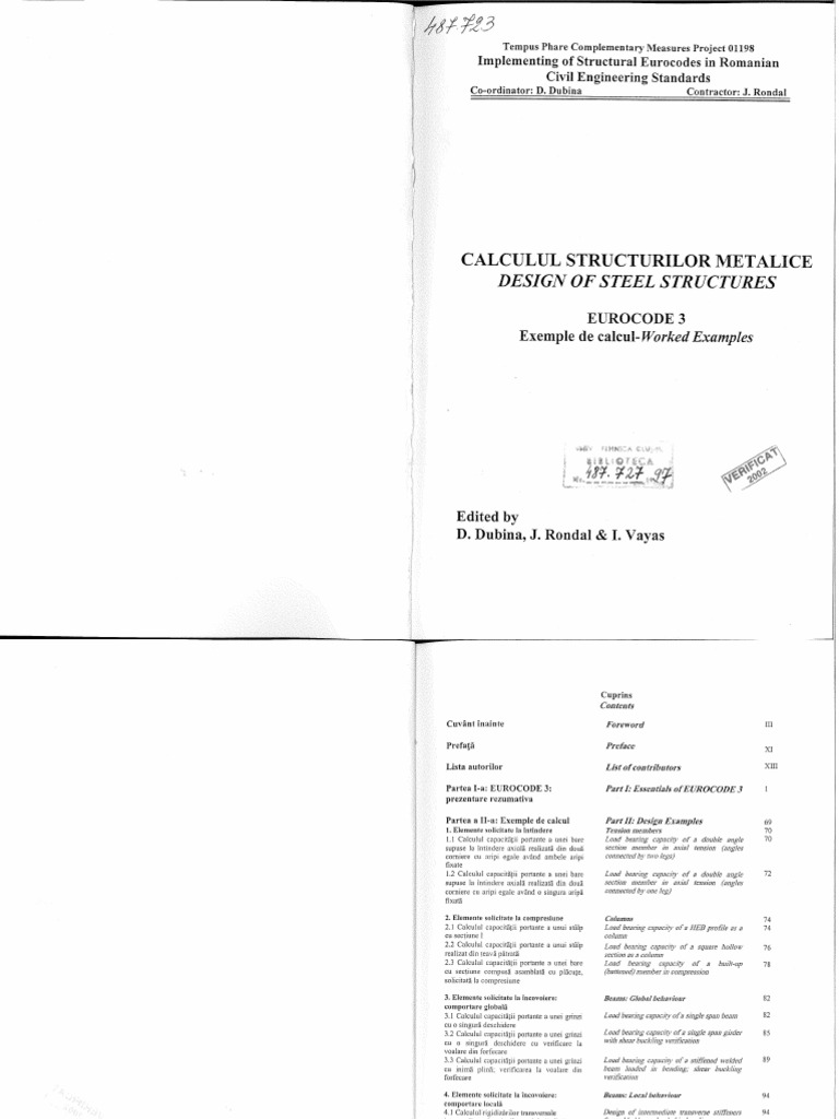 EUROCODE 3 - Calculul Structurilor Metalice | PDF