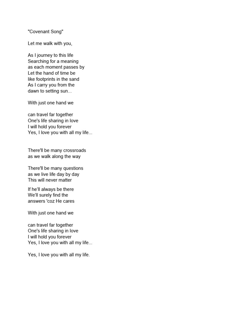 Covenant Song | PDF