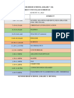 FIRST UNIT EXAMINATION SCHEDULE Updated August 302023