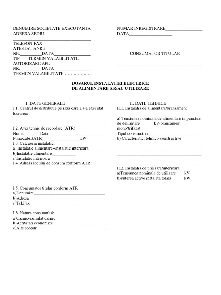 Dosar Inst El - Model Nou | PDF