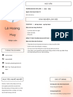 CV Lê Hoàng Huy