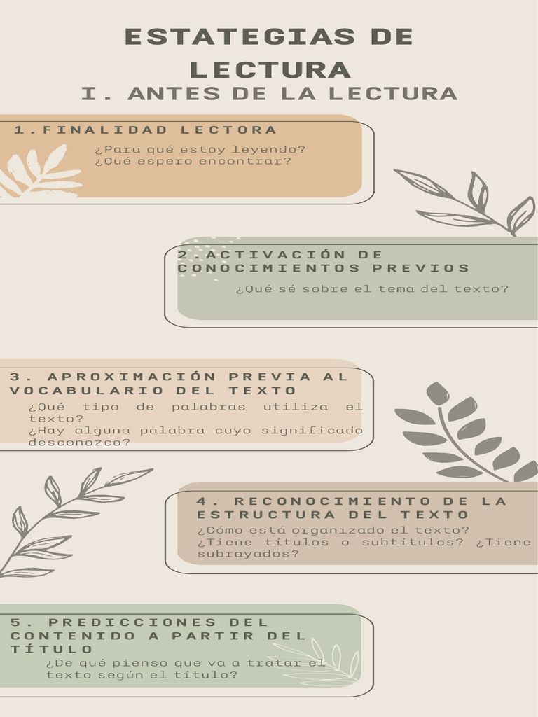 2 Infografía Estrategias de Lectura | PDF