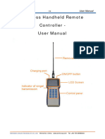 Wireless Handheld Remote Controller - User Manual