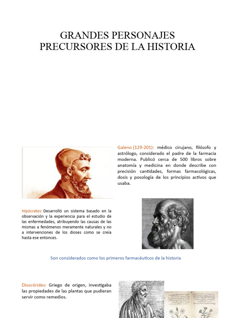 Grandes Personajes Preccursores de La Historia | PDF