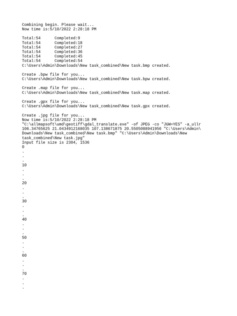 New task combine log pdf