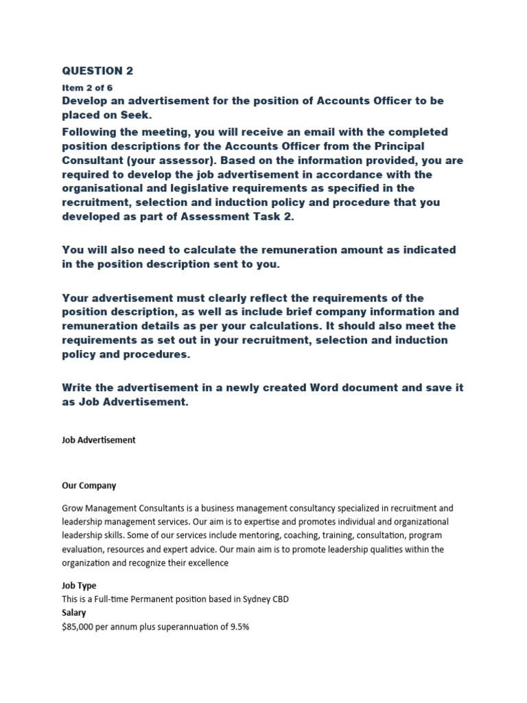 Job Advertisement. PDF