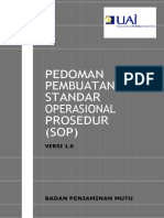 Pedoman Pembuatan Standar Operasional Prosedur SOP 2019