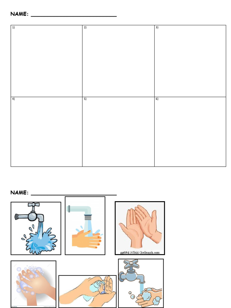 Washing Hands Sequence Worksheet | PDF
