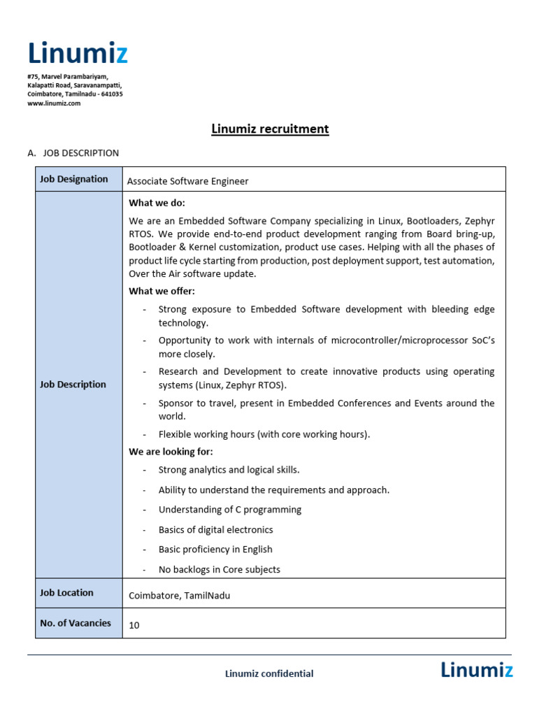Linumiz Recruitment | PDF