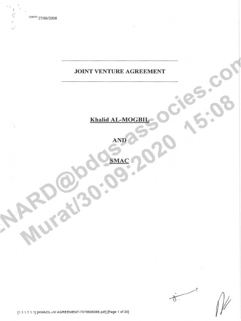 Awazil JV Agreement 230926 154445 | PDF