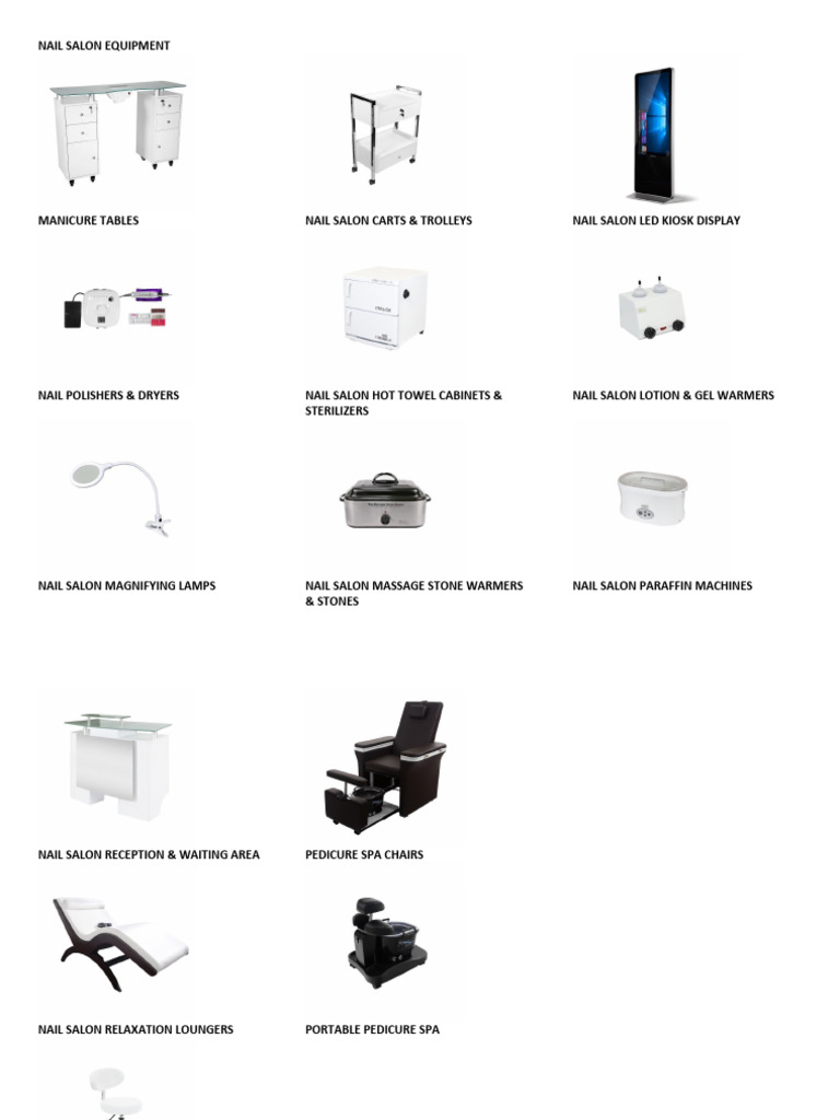 NAIL SALON EQUIPMENT PDF