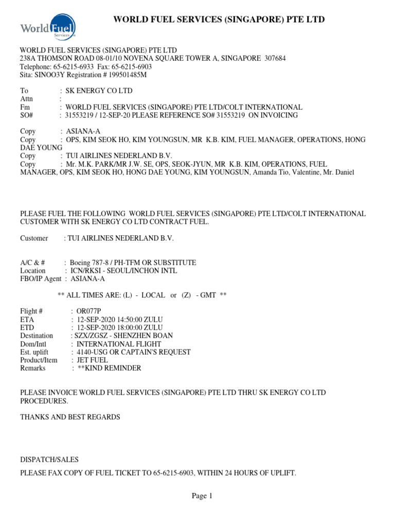 World Fuel Services (Singapore) Pte LTD PDF