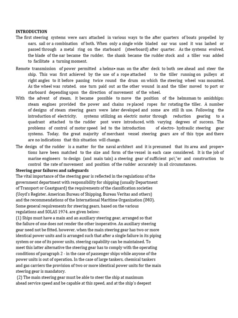 Steering Gear PDF