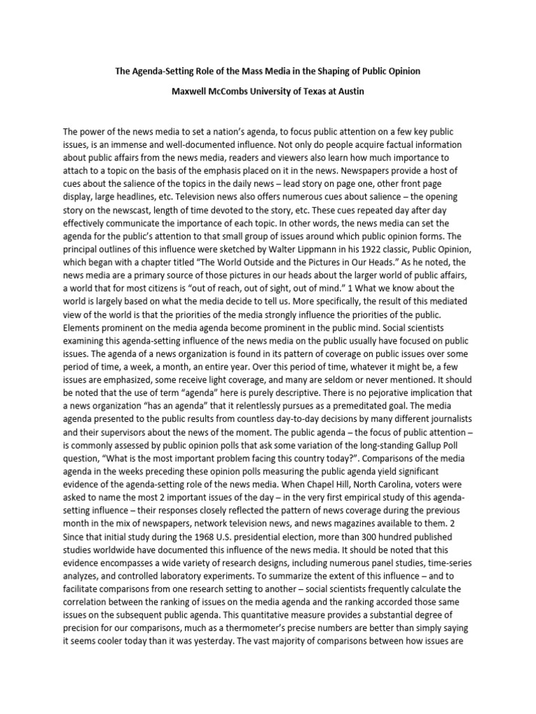 the-agenda-setting-role-of-the-mass-media-in-the-shaping-of-public
