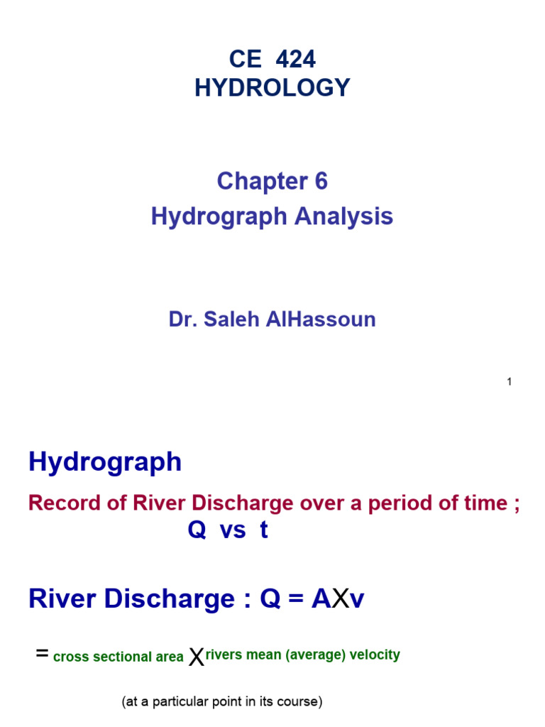 CH 6 Hydrograph CE 424 | PDF