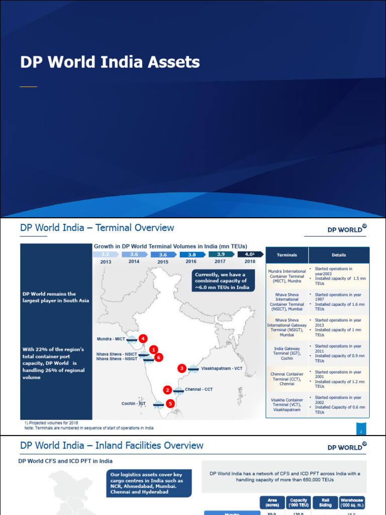DP World Chennai Presentation 2019 - 20190509101914 | PDF