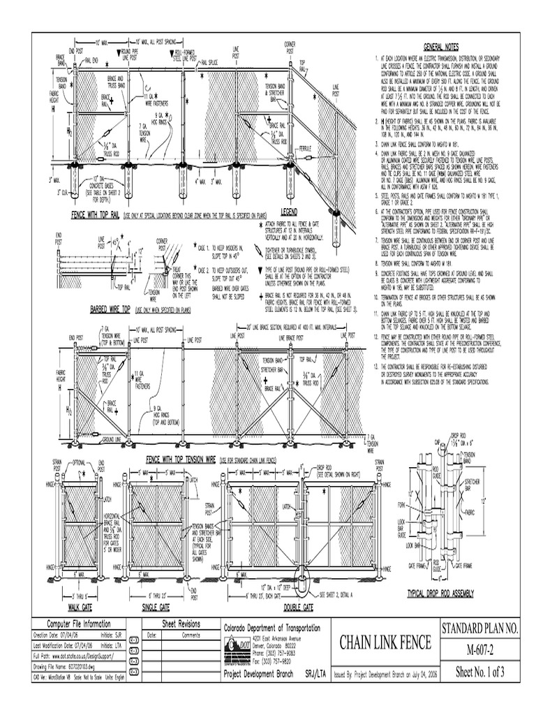 Chain Link Fence M 607 2 All | PDF