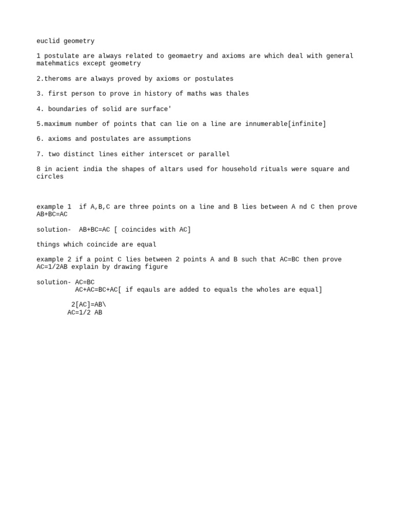 Euclid Geometry PDF