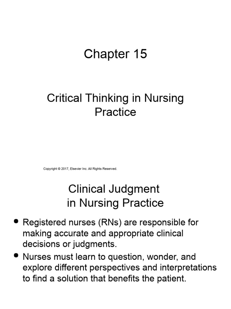 Critical Thinking In Nursing Practice – DYML