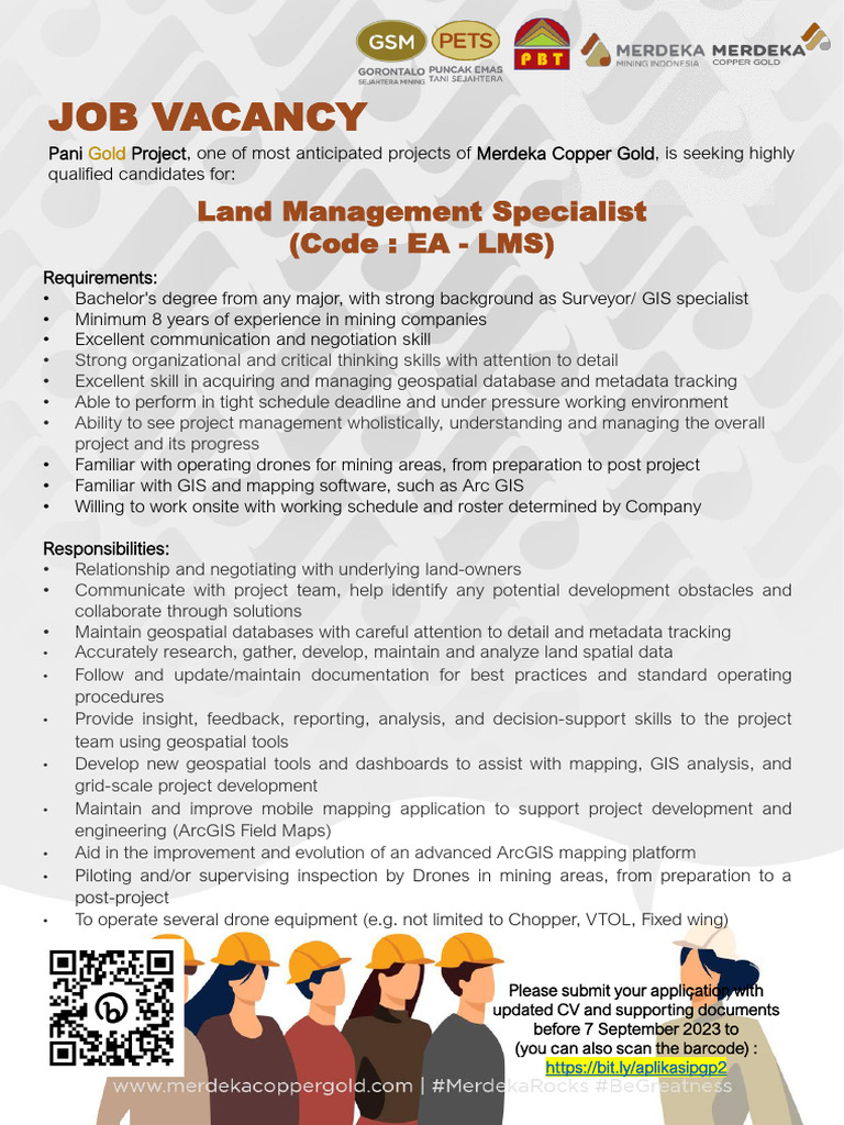 Job Vacancy Land Management Specialist (Code EA LMS) PDF