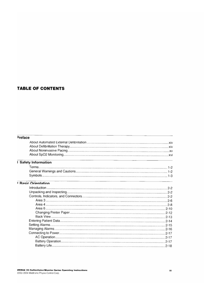 Medtronic Lifepak 20 Defibrillator - User Manual | PDF