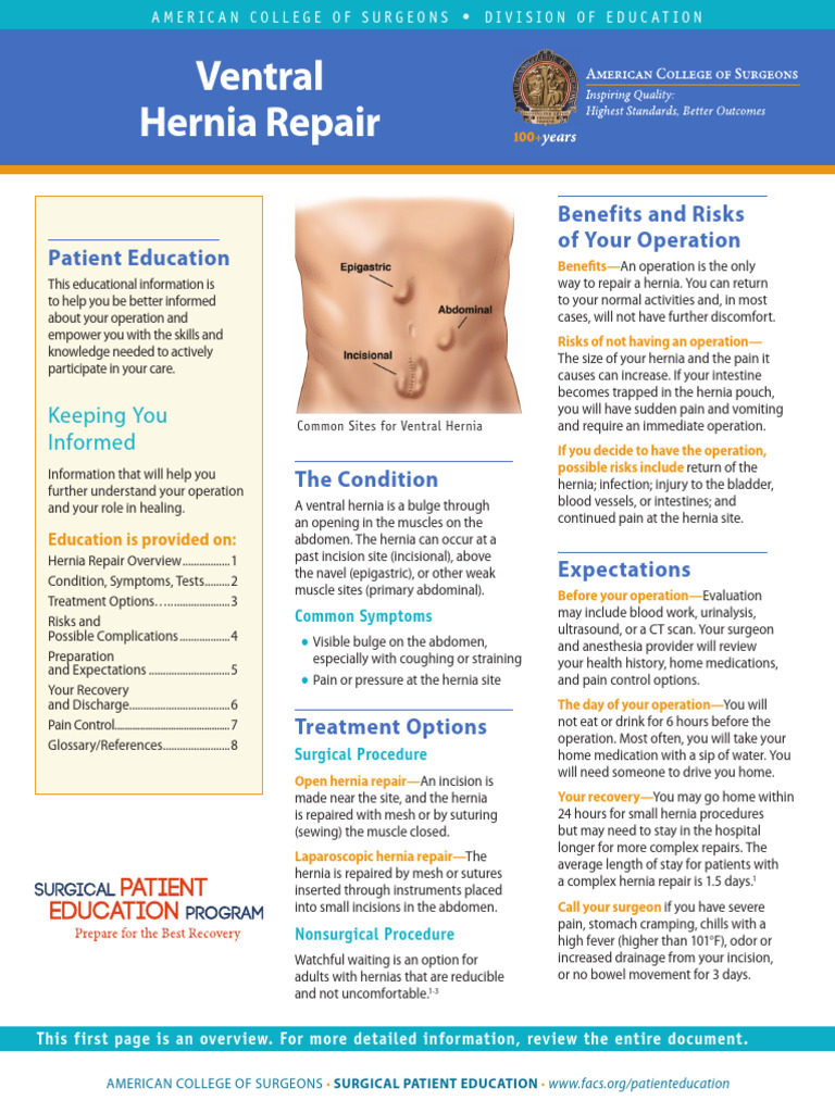 aftercare ventral hernia repair icd 10