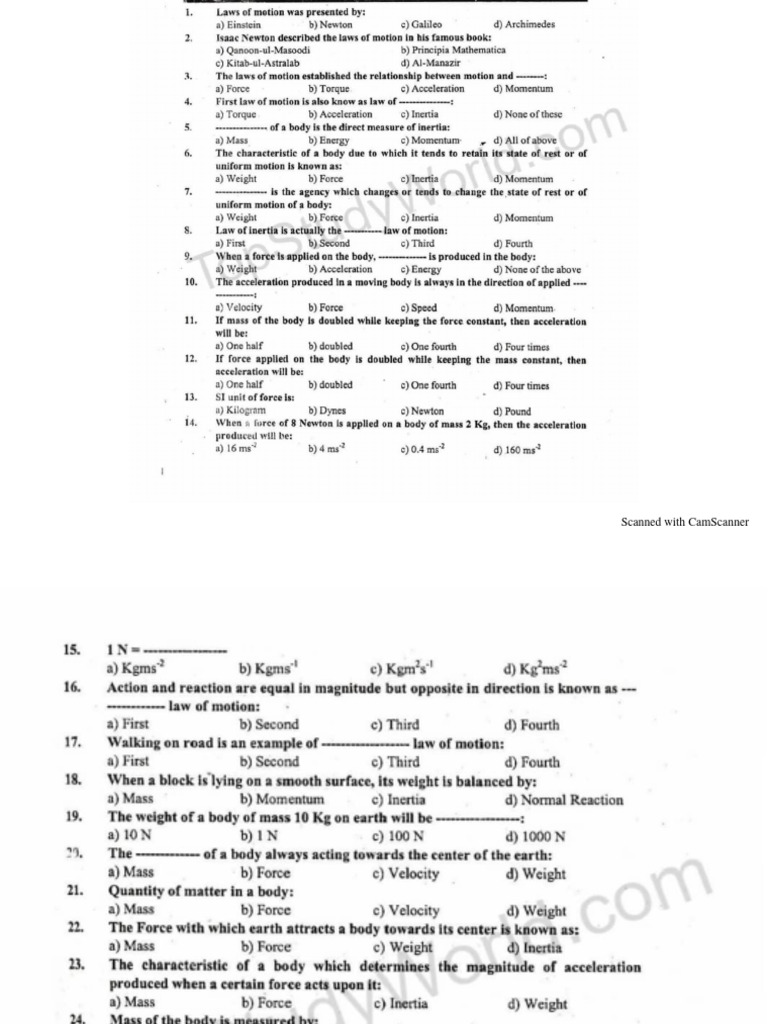 Phy Chap 3 Notes | PDF