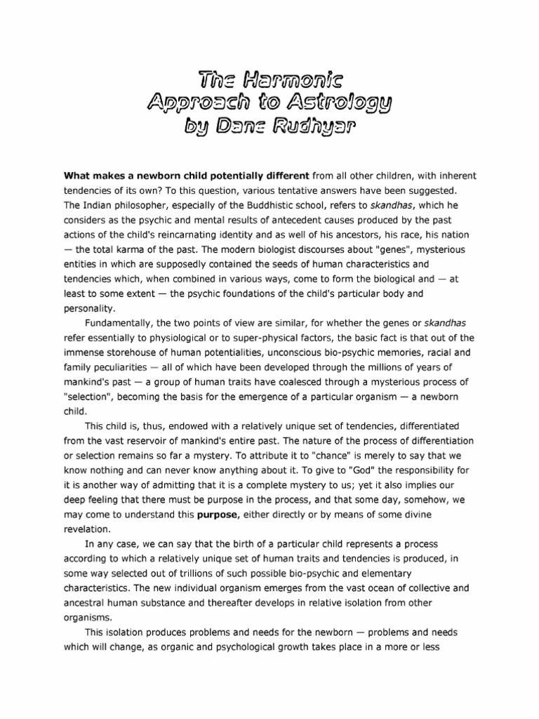 The Astrology Of Personality By Dane Rudhyar