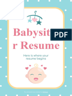 Babysitter CV by Slidesgo