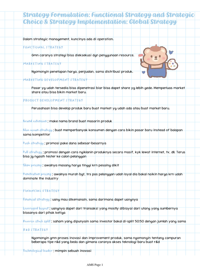 Strategy Formulation Functional Strategy and Strategic Choice ...