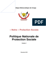 Politique Nationale de Protection Sociale de La République Démocratique Du Congo