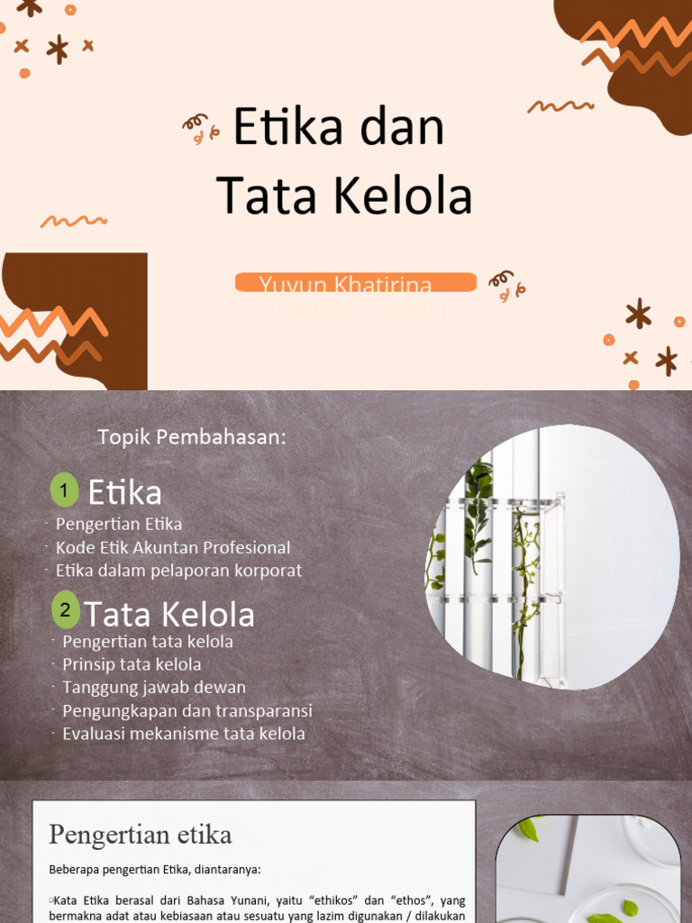 Draft PPT Etika Dan Tata Kelola Ok | PDF