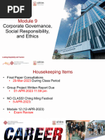 Module 9 Corporate Governance, Social Responsibility, and Ethics Nick