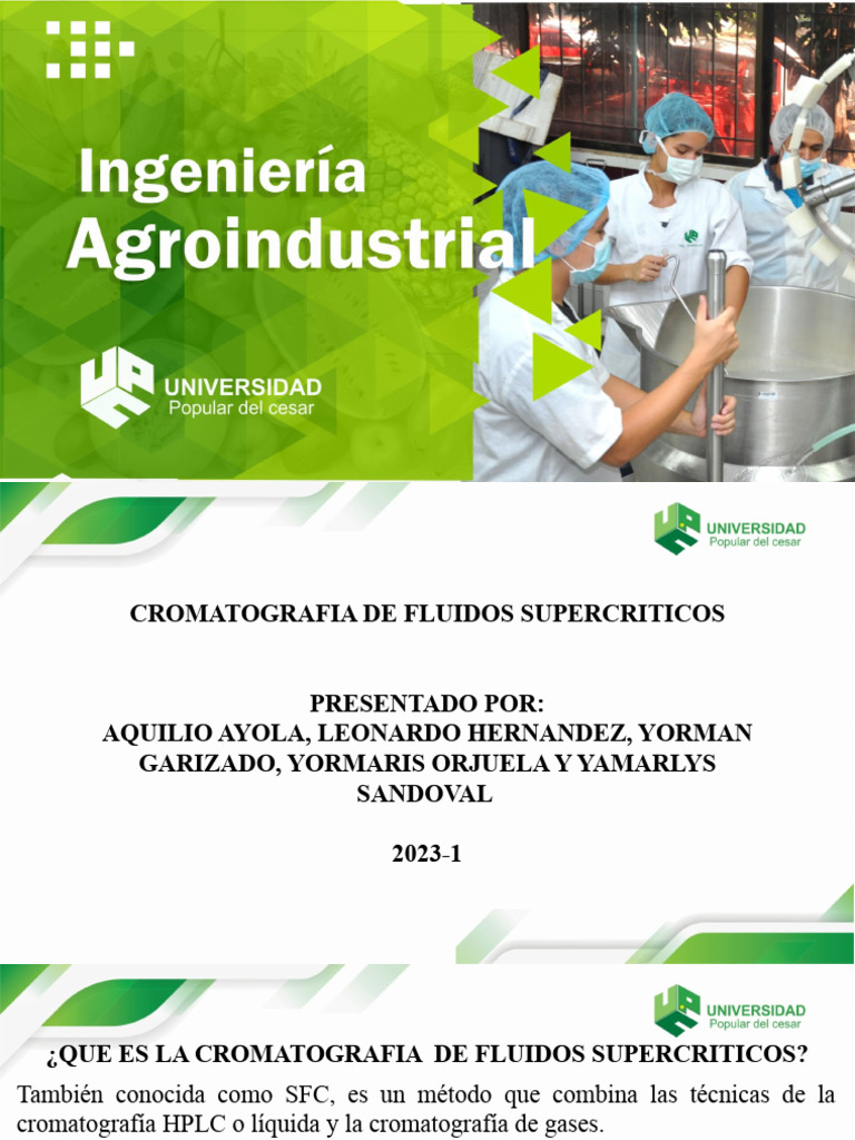 Exposicion Cromatografia de Fluidos Supercriticos PDF