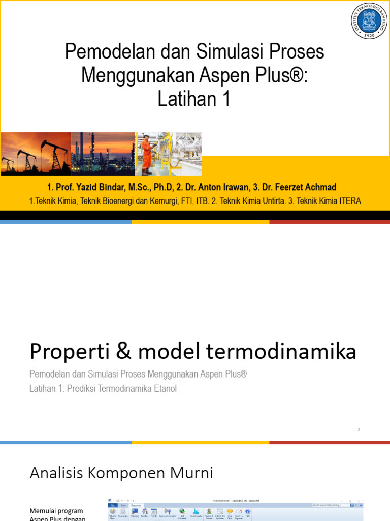 Simulasi Termodinamika Etanol Aspen Plus | PDF