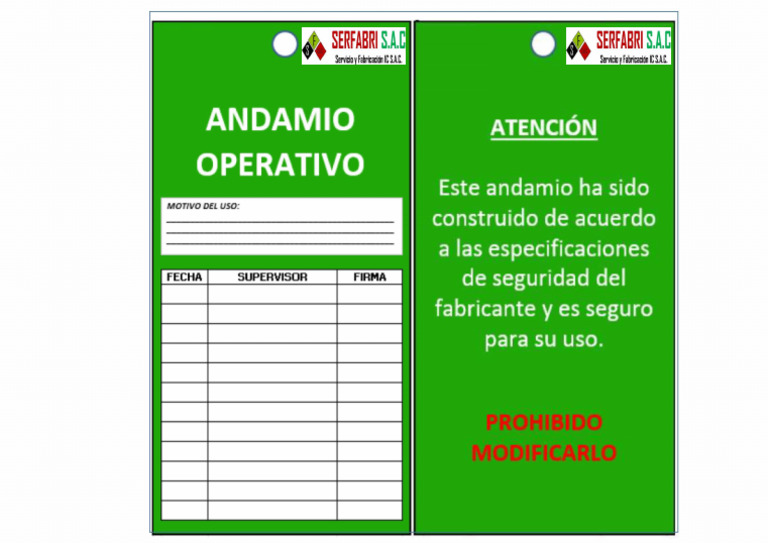 Tarjeta Andamio 2 Pdf