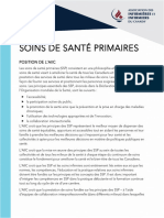 Enonce Position Soins Sante Primaires