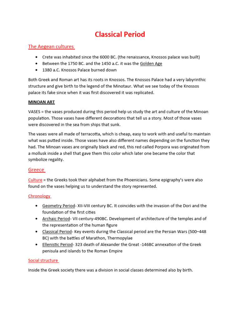 Art History Notes PDF Column Classical Antiquity