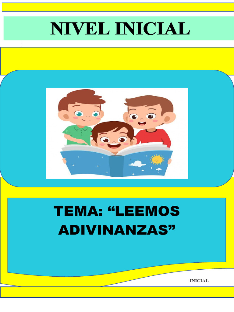 Adivinanzas para Niños en Inicial | PDF